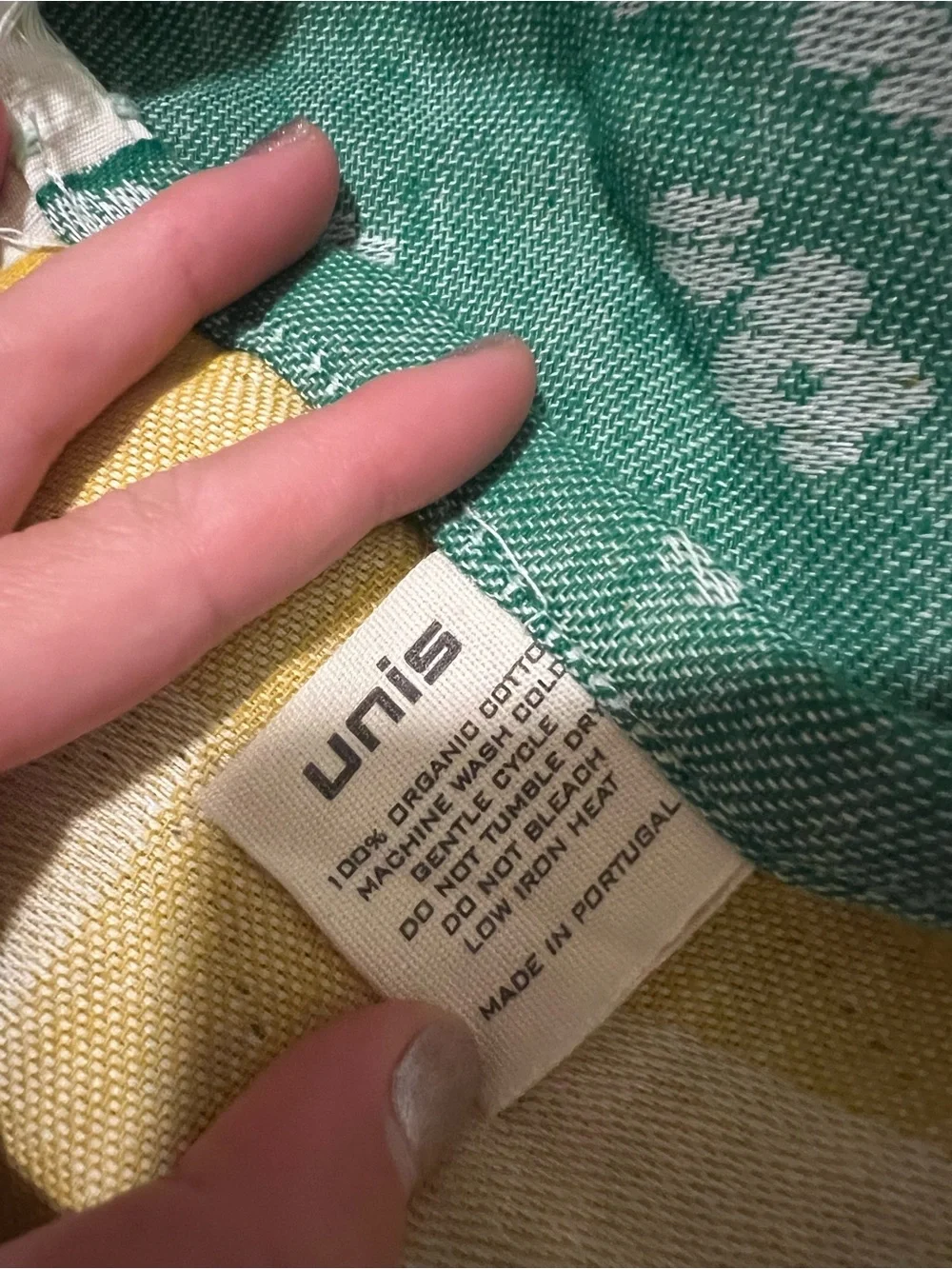 Green Floral Throw Blanket with Fringe - Unbranded
